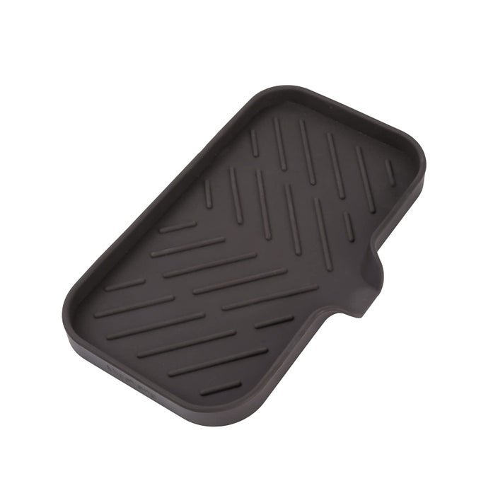 SILICONE BATHROOM SOAP DISHES WITH DRAIN SPOUTBATHROOM AND KITCHEN SINK ORGANIZERSPONGE HOLDERDISH SOAP TRAYPERFECT FOR DISPENSERSCRUBBERBOTTLECUP ON SINK OR COUNTERCOFFEE 9653