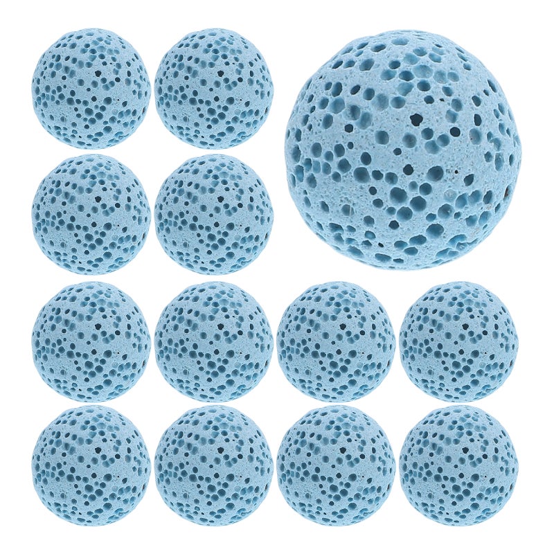 20 Pcs Natural Volcanic Rock Beads Fragrance Volcanic Rock Diffuser Aromatherapy Volcanic Stone Round Bead For Diy Jewelry - Image 1
