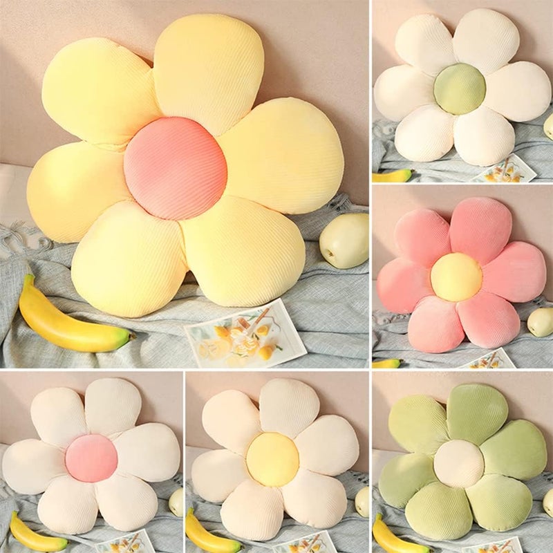 AVSHUB Cute Sunflower Pillow Cushion Throw Pillow Fibre Filling Pillows for Head Rest for Home Office Sofa Decorative Cushions for Kids Room Living Room WhitePink 35 CM - Image 5
