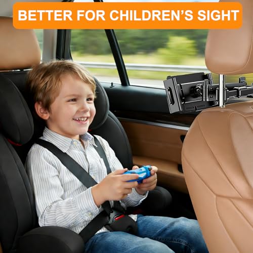 ZMDCAM Car Headrest Tablet Holder, 3 in 1 Extension Arm Adjustable Tablet Car Mount for Back Seat, Road Trip Tablet Car Mount Compatible with 4.7-14" Device, Such as iPad Pro, Air, Mini, Galaxy, Fire - Image 3