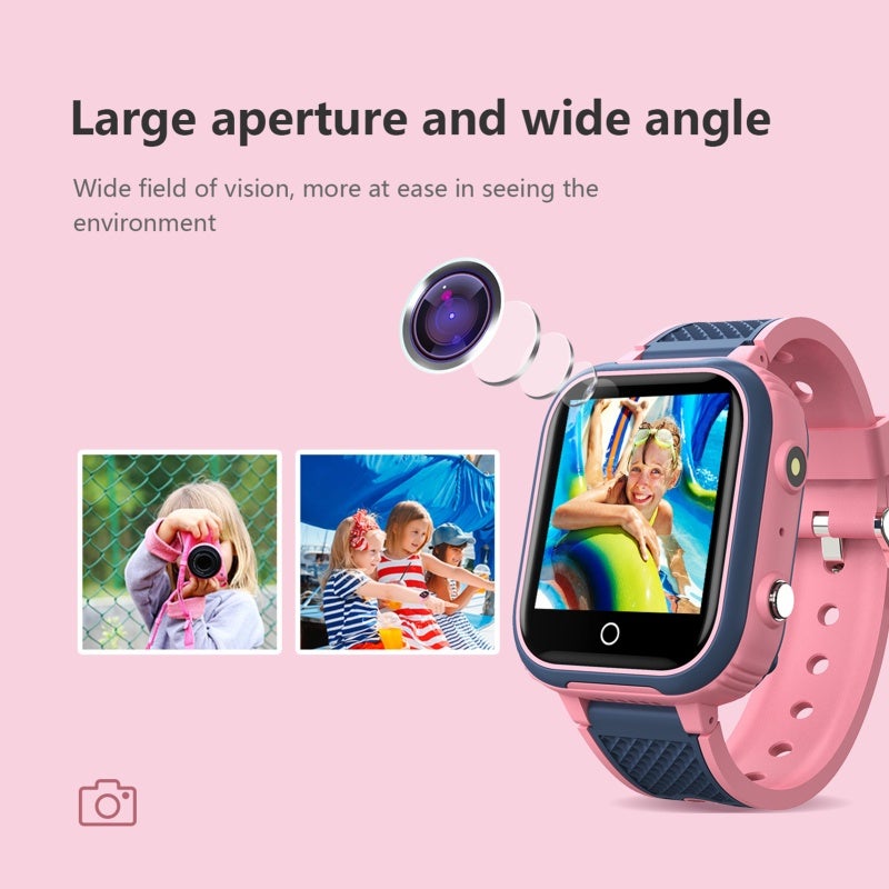 Kids Smart Watch: Blue 4G High-Clear Video Call - Multi-Point Precise Positioning Smart Watch for Kids with Voice Message Group Chat, IP67 Waterproof, 650mAh Battery for Kids Aged 10-12 - Image 3