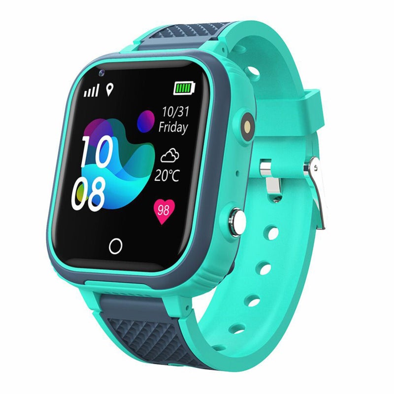 Kids Smart Watch: Blue 4G High-Clear Video Call - Multi-Point Precise Positioning Smart Watch for Kids with Voice Message Group Chat, IP67 Waterproof, 650mAh Battery for Kids Aged 10-12 - Image 1