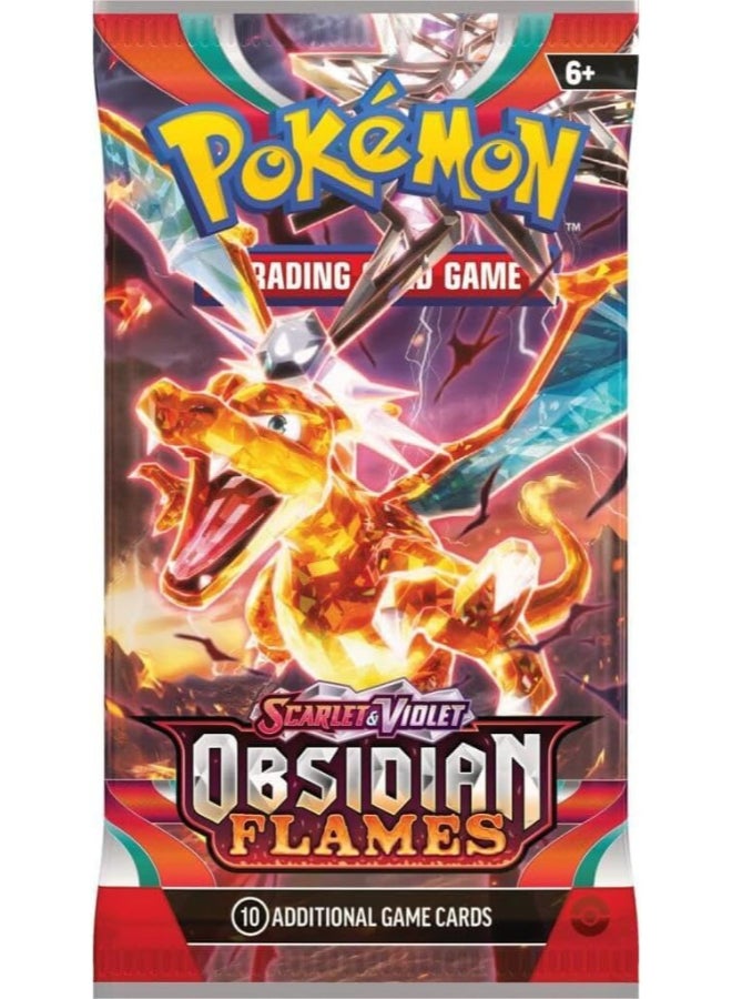 Pokemon Pokémon TCG Scarlet & Violet—Obsidian Flames Booster Pack, 10 Trading Cards, Random Assorted Pack Artwork, Collectible Card Game Expansion - Image 2