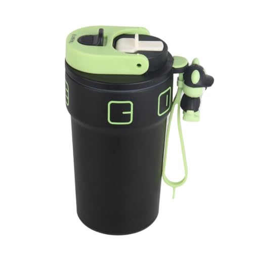 Wosta Travel Mug, Insulated Coffee Cup with Leakproof Lid,Vacuum Insulation Stainless Steel Reusable for Hot Cold Coffee, Non-Slip Protective Cover, (Black, 550 Ml) - Image 2