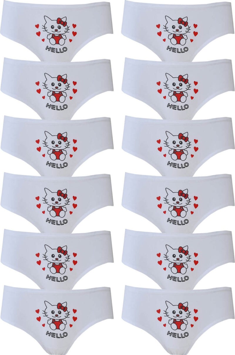 Hepsine Rakip Competing All 12LI Girls' Panties Printed Cotton Slip Underwear Quality  - Image 1