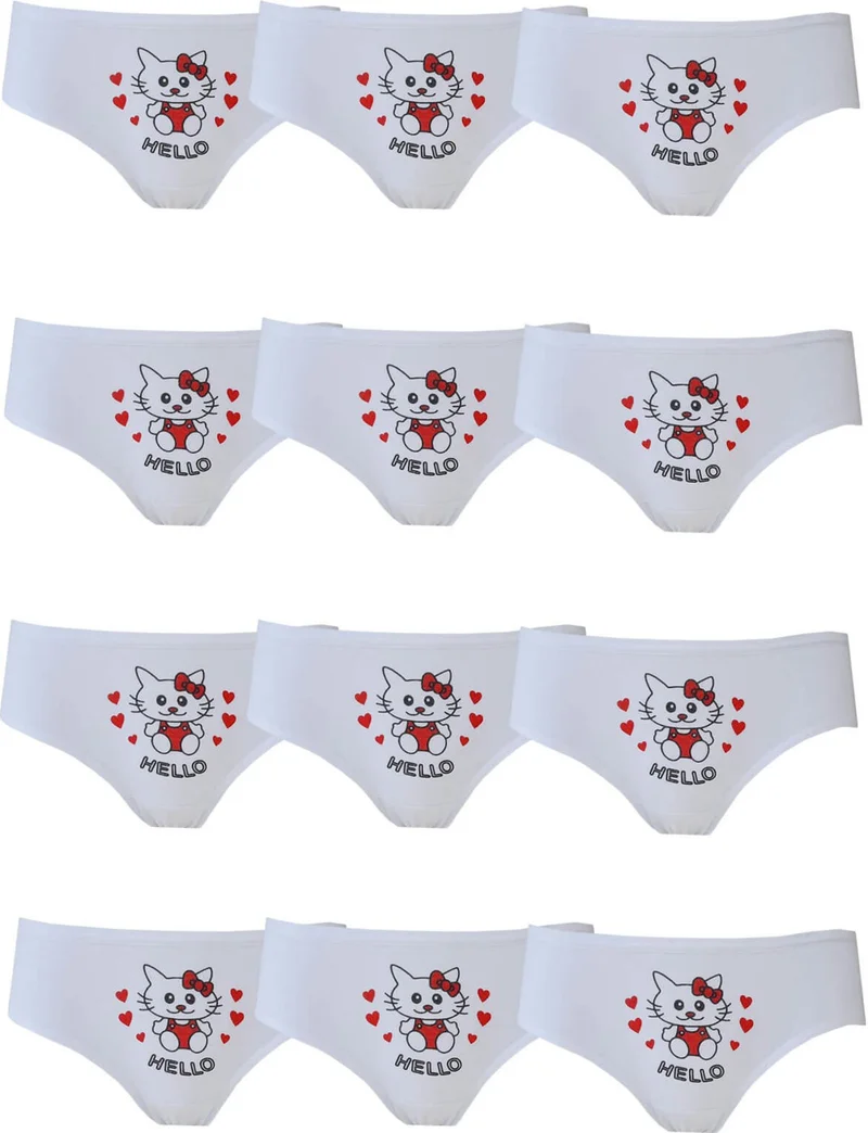 هيبسين راكيب Competing All 12LI Girls' Panties Printed Cotton Slip Underwear Quality
