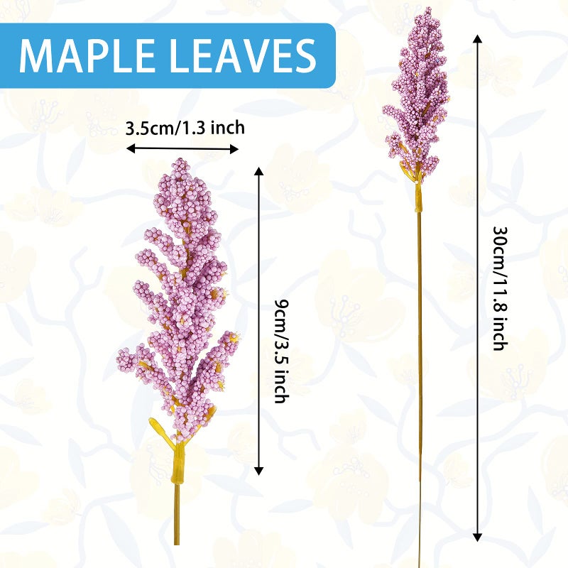 WILLBOND 24 Pieces Artificial Baby Breath Flowers Foam Berry Spike Mini Fake Vanilla Flower Faux Bouquet for Wedding Party Indoor Outside Hanging Home Decoration - Image 4