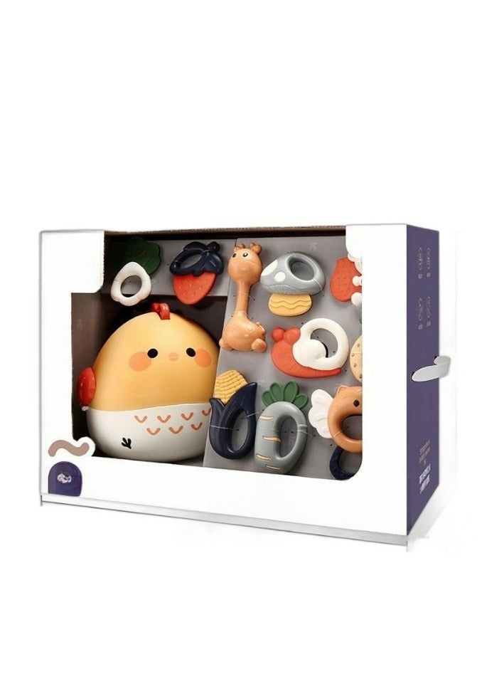 Ringing Bell Cute Chicken Newborn Baby Toy Gift Box Set  - Image 2