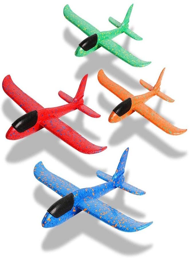 WenToyce 4 Pack Throwing Foam Airplanes, 17.5 Inches 2 Flight Mode Glider Inertia Planes Model, Manual Launch Epp Flying Aircraft Planes for Kids Outdoor Sport (4 Colors) - Image 1