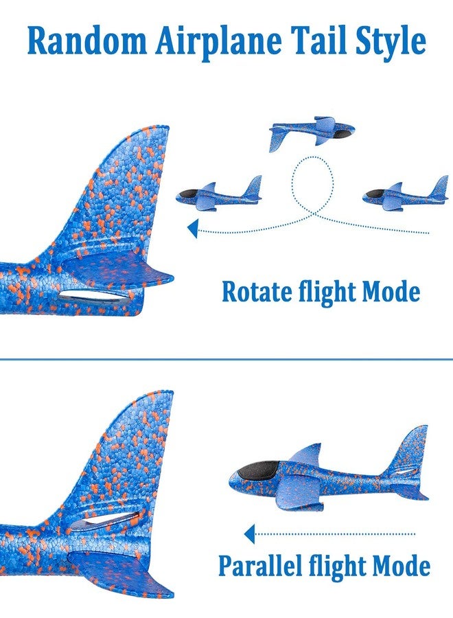 WenToyce 4 Pack Throwing Foam Airplanes, 17.5 Inches 2 Flight Mode Glider Inertia Planes Model, Manual Launch Epp Flying Aircraft Planes for Kids Outdoor Sport (4 Colors) - Image 3