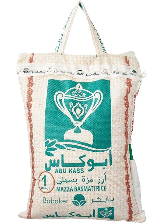Abu Kass Indian Mazza Basmati Rice, 1kg | Premium Long Grain Rice | Aromatic & Fluffy - Image 1