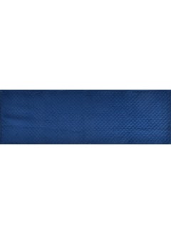 Femfairy Femfairy 200TC Solid Quilted Velvet Single Bed Runner Scarf with Matching Cushion CoversSlipcover Mattress ProtectorBed Linen ScarfDecorative Set for BedroomsHotel RoomsGuest Rooms Navy Blue  - Image 3