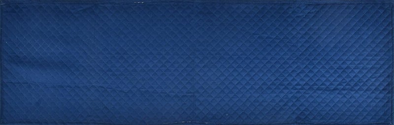 Femfairy Femfairy 200TC Solid Quilted Velvet Single Bed Runner Scarf with Matching Cushion CoversSlipcover Mattress ProtectorBed Linen ScarfDecorative Set for BedroomsHotel RoomsGuest Rooms Navy Blue  - Image 3