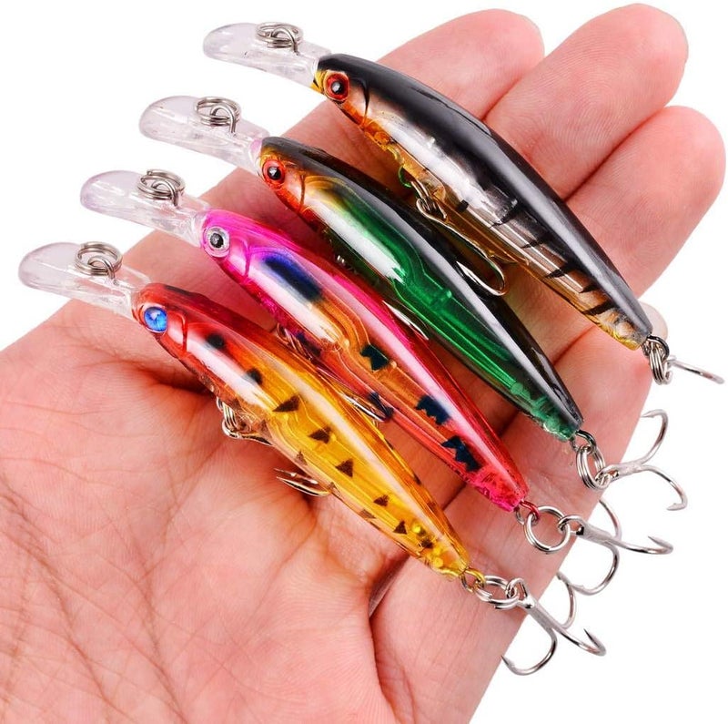 Aorace Fishing Lures Kit Mixed Including Minnow Popper Crank Baits with Hooks for Saltwater Freshwater Trout Bass Salmon Fishing - Image 5
