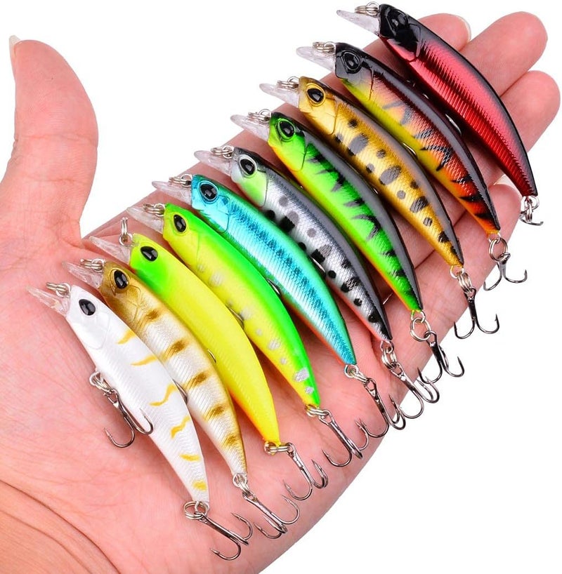 Aorace Fishing Lures Kit Mixed Including Minnow Popper Crank Baits with Hooks for Saltwater Freshwater Trout Bass Salmon Fishing - Image 4