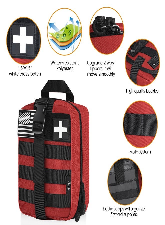 Haafoo Tactical Medical Pouch, 1000D Nylon, Large Capacity, Molle, EMT, First Aid, Heavy Duty, Military Grade, Rip-Away, For Home, Camping, Outdoor Activities - Image 2
