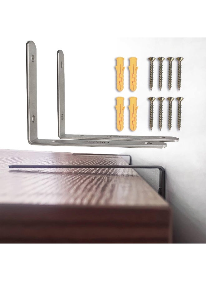 TUPSKY Cabinet Anti Tip Kit, Furniture Anchors Wall Stainless Steel Baby Proofing Bookshelf Falling Prevention Device for Children (1 Pair) - Image 1