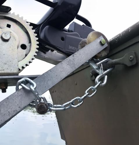 Tie Down Bow Safety Chain – 3/16 in. x 15-1/2 in. Steel, Zinc-Plated– Heavy Duty Marine Boat Trailer Safety Chain with 3/8 in. S-Hook & Wire Latch – Secure Towing Trailer Accessory Replacement Part - Image 2