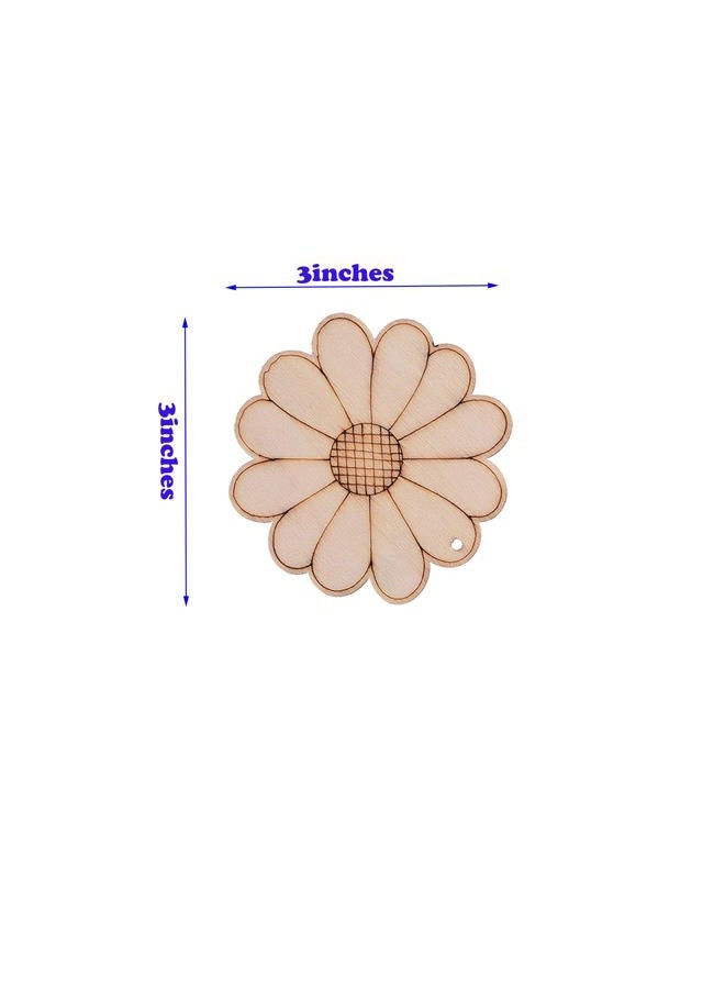 Jsehchya 54PCS Unfinished Blank Wooden Cutouts Craft for Kids,Suit for Children's Painting DIY Room Decoration Gift Giving Surprise (54 Insect) - Image 4