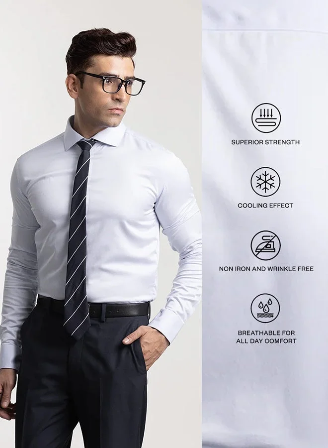 MANNERISM  Performance Tech White Shirt Slim Fit for Men | Best Price UAE