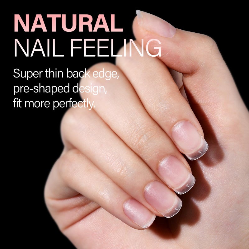 AILLSA Extra Short Square Nail Tips Gel Nails Tips Acrylic Press On Squoval Nail Tip 240 PCS False Full Cover Matte Nails Tip Kit 15 Sizes with Storage Box for Valentine's Day - Image 4