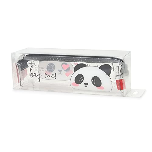 Legami Panda Transparent Pencil Case, 19.5x5.5 cm, Shows Exactly What It Contains, Made of Transparent TCU, Zipper Closure, Spacious - Image 2