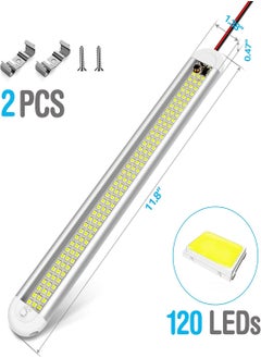Generic 12V LED Interior Light Bar, 120 LEDs 1500LM 8W Strip Lights with ON/OFF Switch for RV, Cargo Trailer, Van, Truck, Camper, Boat, and Motorhome (2 Pack)  - Image 5