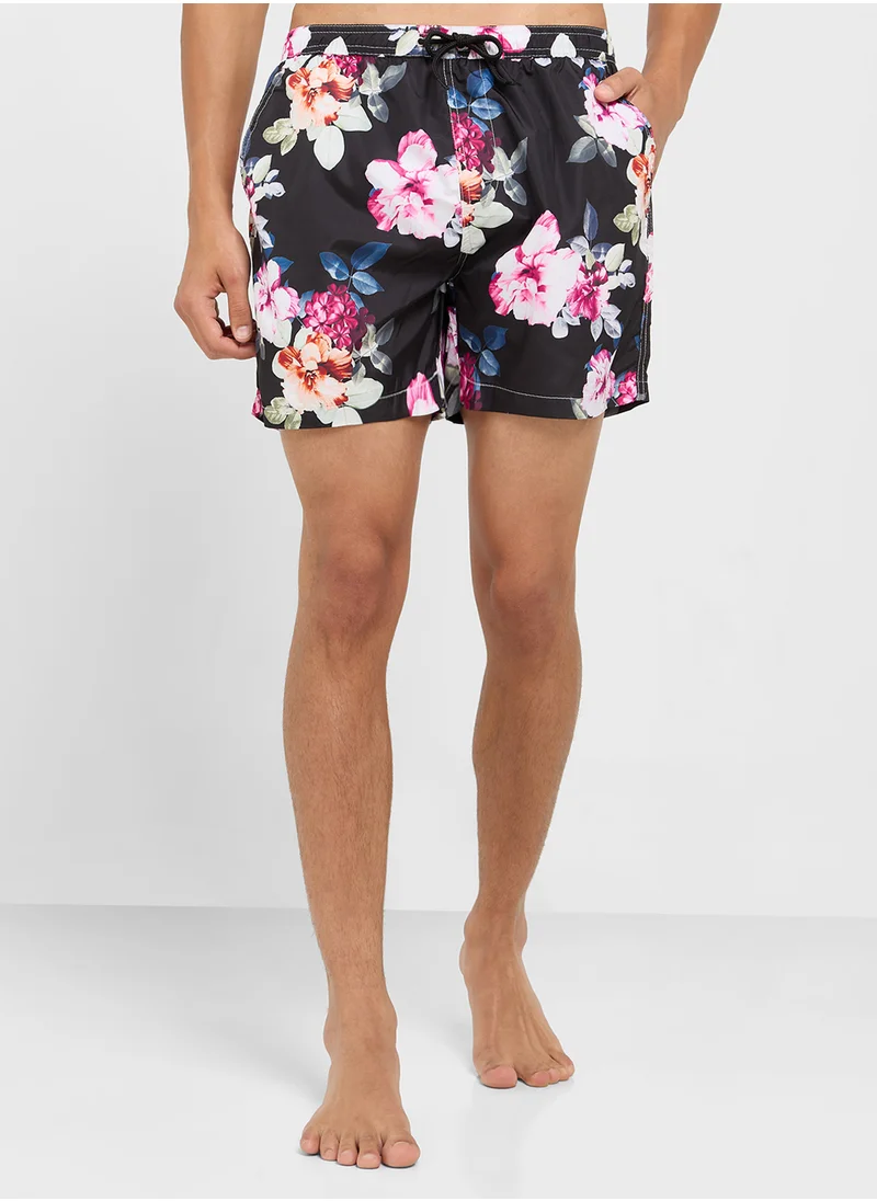 BRAVE SOUL Printed Swimshorts