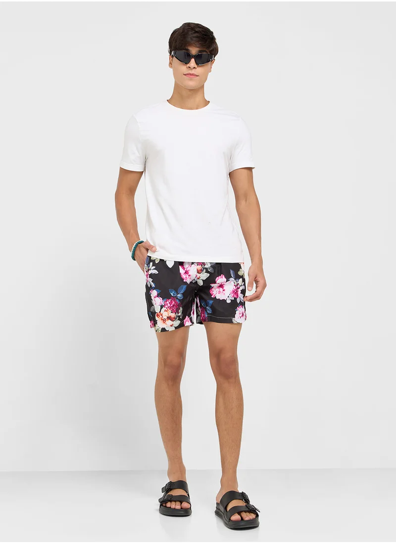 BRAVE SOUL Printed Swimshorts