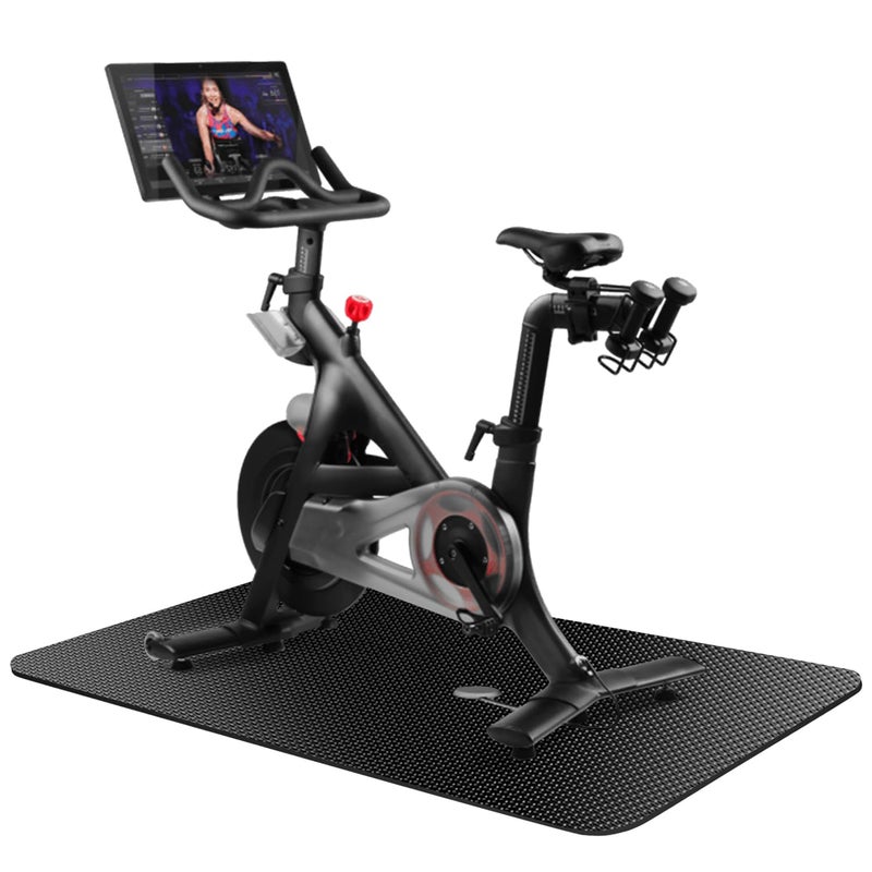 EVEME Treadmill Mat Bike Mat Compatible With Peloton Bike Elliptical Treadmill Folding Pad Exercise Equipment Under Exercise Trainer Pad For Stationary Indoor Spin - Image 3