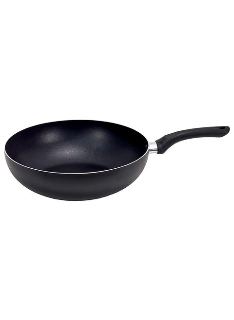 Beefit Premium Non-Stick Deep Wok Pan Brown With Ergonomic Handle & Safe Cooking 32 Black
