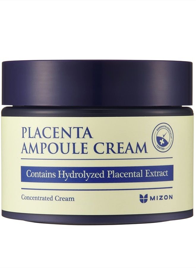 MIZON Placenta Ampoule Cream, Free of Parabens Highly Concentrated, Skin Renewal, Skincare, healthy skin, wrinkle care (1.69 fl oz) - Image 1