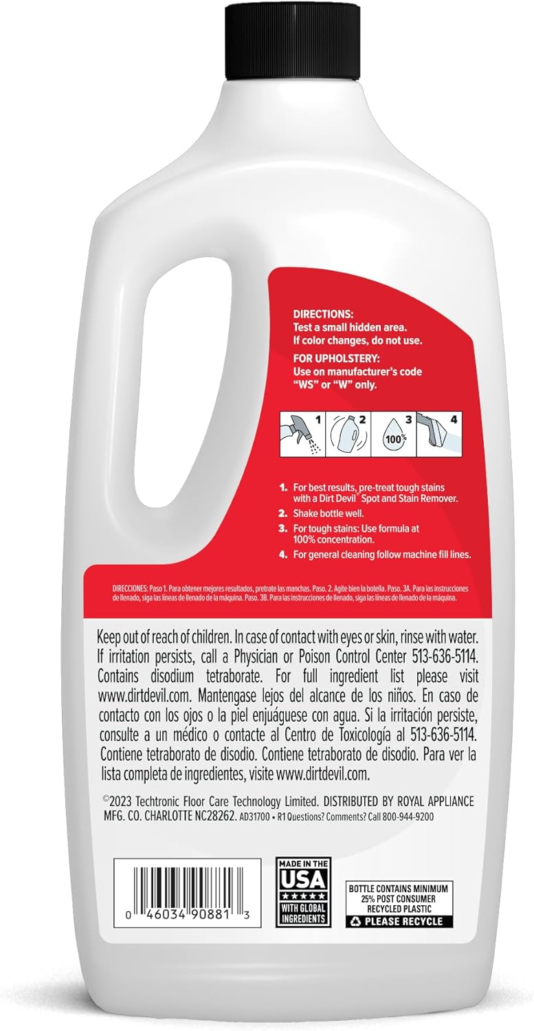 DIRT DEVIL 32 oz Pet Portable Spot Carpet Cleaner Solution, Pet Stain Remover, Fresh Blossom Scent, AD31700 - Image 2