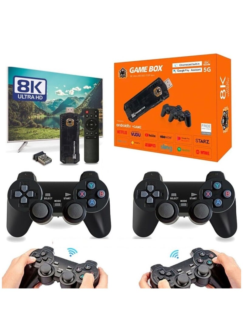 Compact Mini 8K Retro Games Stick with Offering A Collection of 10,000 Classic Video Games, Paired with A 2.4G Wireless Controller and Dual System Compatibility - Image 1