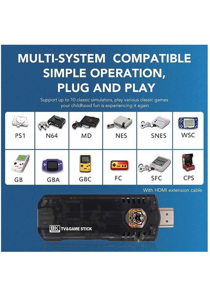 Compact Mini 8K Retro Games Stick with Offering A Collection of 10,000 Classic Video Games, Paired with A 2.4G Wireless Controller and Dual System Compatibility - Image 4