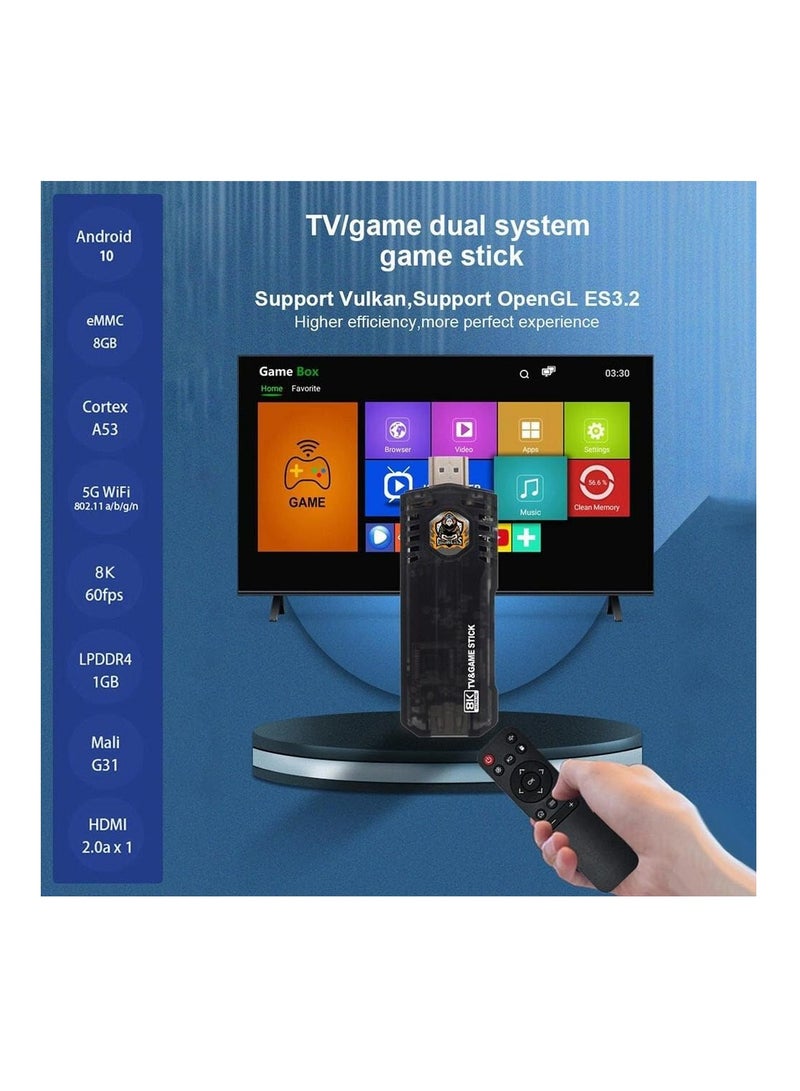 Compact Mini 8K Retro Games Stick with Offering A Collection of 10,000 Classic Video Games, Paired with A 2.4G Wireless Controller and Dual System Compatibility - Image 3