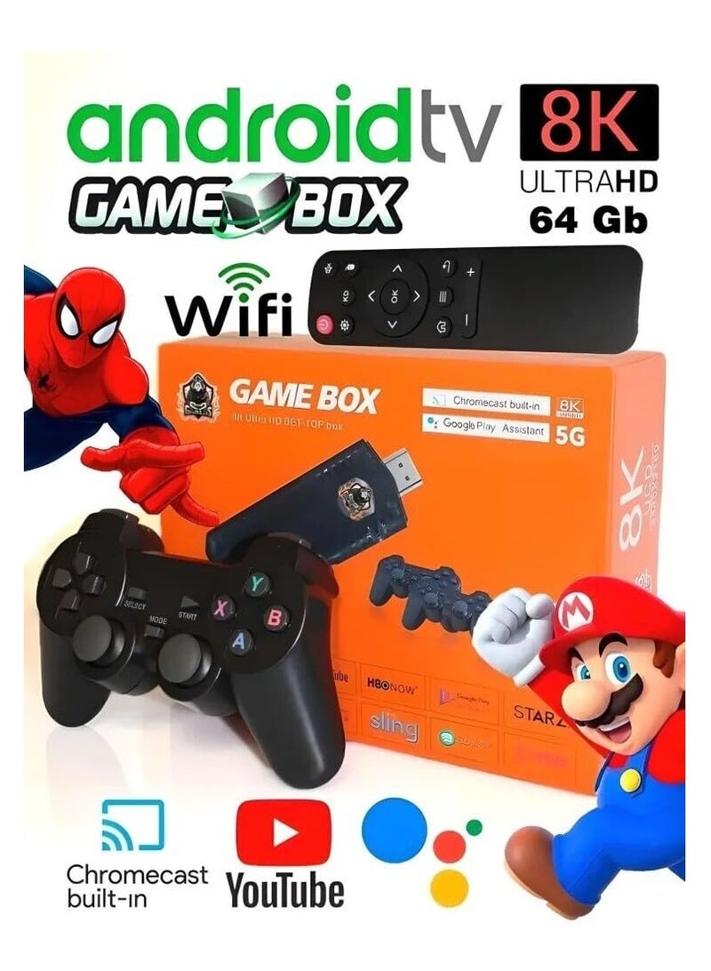 Compact Mini 8K Retro Games Stick with Offering A Collection of 10,000 Classic Video Games, Paired with A 2.4G Wireless Controller and Dual System Compatibility - Image 2