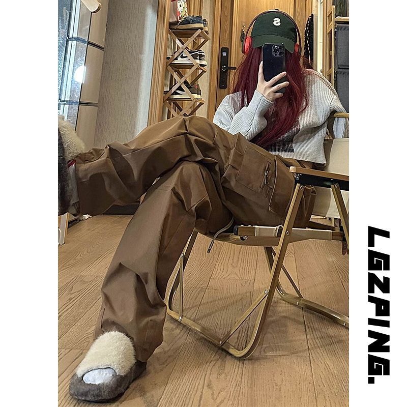 American Japanese retro functional overalls men's high street loose casual wide-leg men's and women's fashion brand straight long high street fashion - Image 2