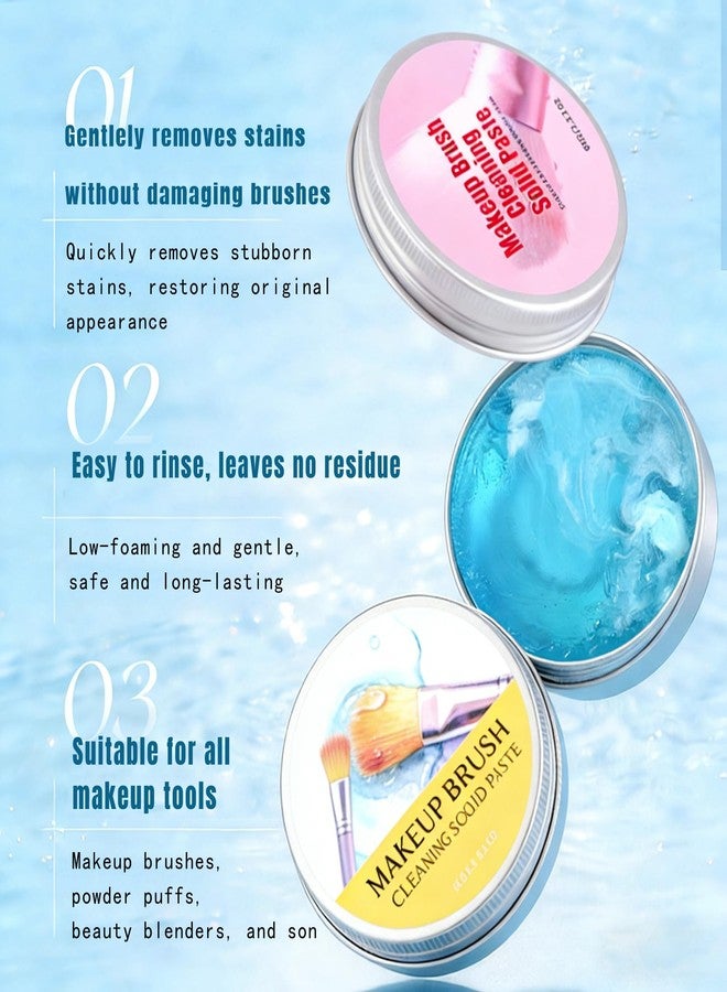 Easilydays Makeup Brush Cleaner Soap, Solid Soap Beauty Blender Sponge Cleanser Balm, For All Brush Types,Synthetic & Natural Solid Cleansing, Professional Brush Cleaning Solution (Fresh Aloe Vera) - Image 3