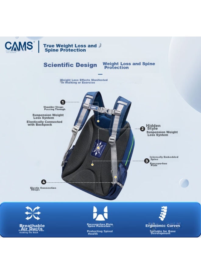 Cams Suspended Weight-reducing Backpack For Grades 4-6, Lightweight Spine-protecting Schoolbag For Middle School Girls, Nourishing Purple, S02905 - Image 4