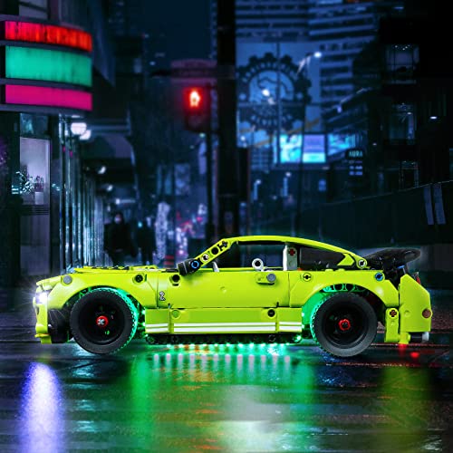 VONADO LED Light Kit Compatible with Lego Technic Ford Mustang Shelby GT500 42138 DIY Lighting for Mustang 42138 NO Model ONLY Light - Image 5