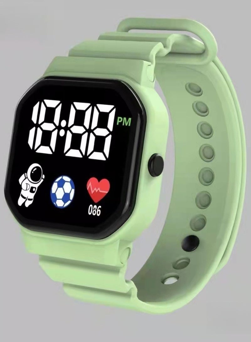 CHU DAI 1Pcs Kids Water Resistant Digital Watch(Green) - Image 1