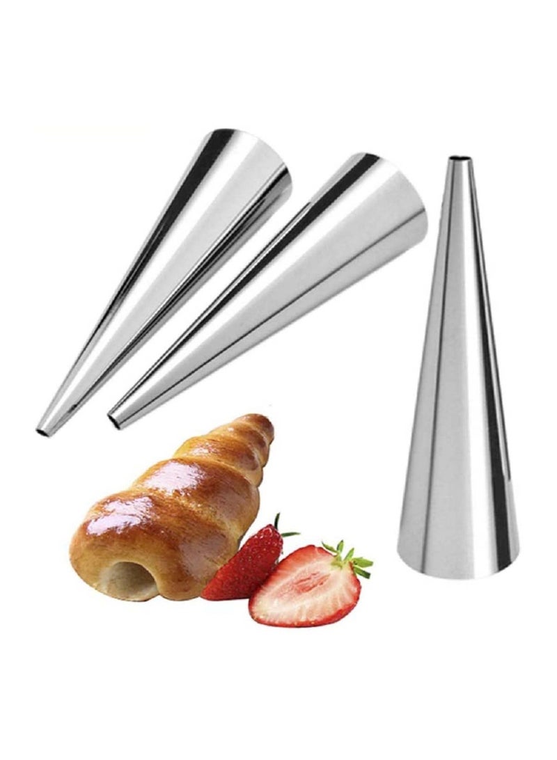 Y&D 12pcs Cream Horn Molds Baking Cones Stainless Steel Roll Forms Conical Danish Pastry Croissant Moulds - Image 5