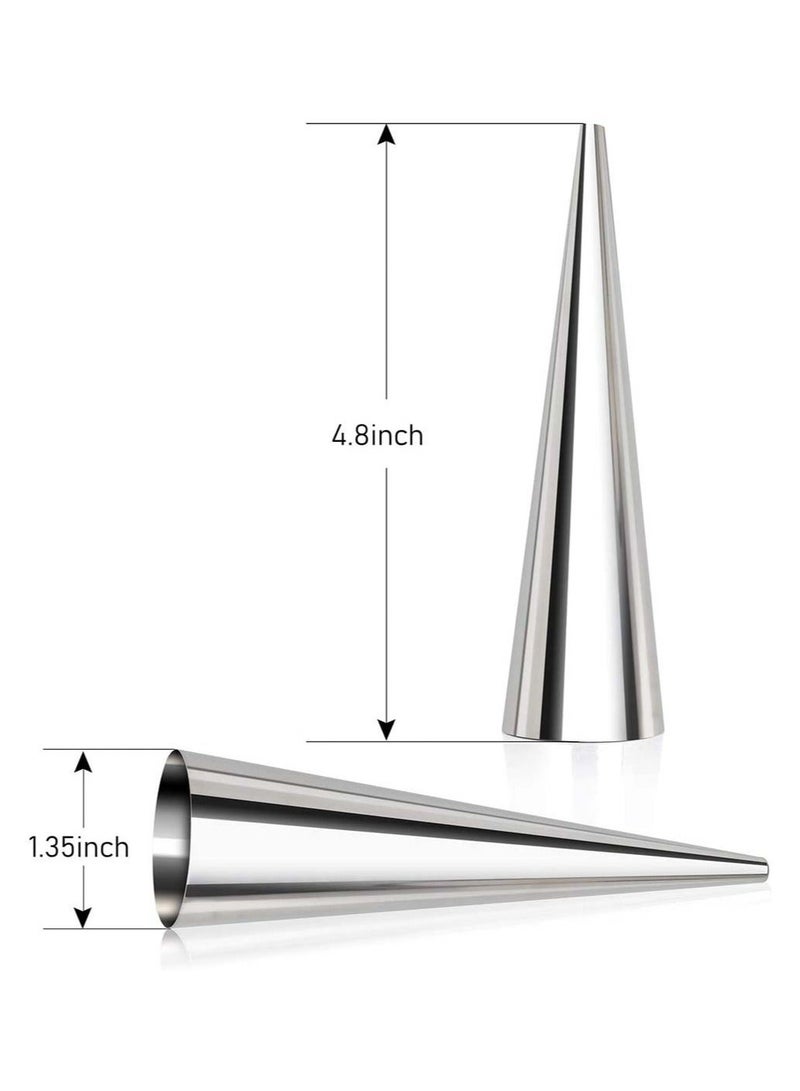 Y&D 12pcs Cream Horn Molds Baking Cones Stainless Steel Roll Forms Conical Danish Pastry Croissant Moulds - Image 2