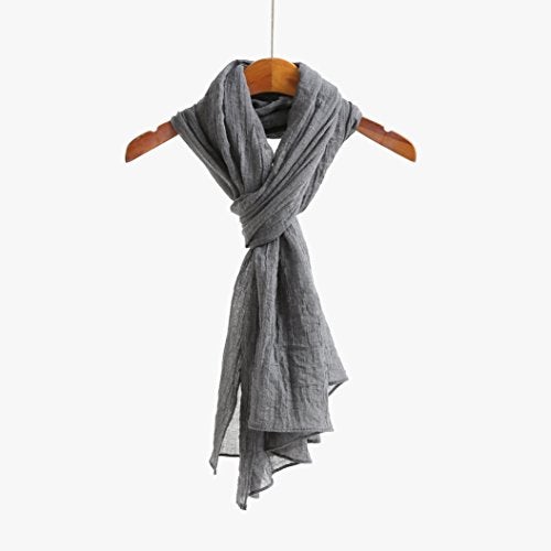 Jeelow Scarf Shawl Wrap Soft Lightweight Scarves And Wraps For Men And Women (Dark Gray) - Image 4