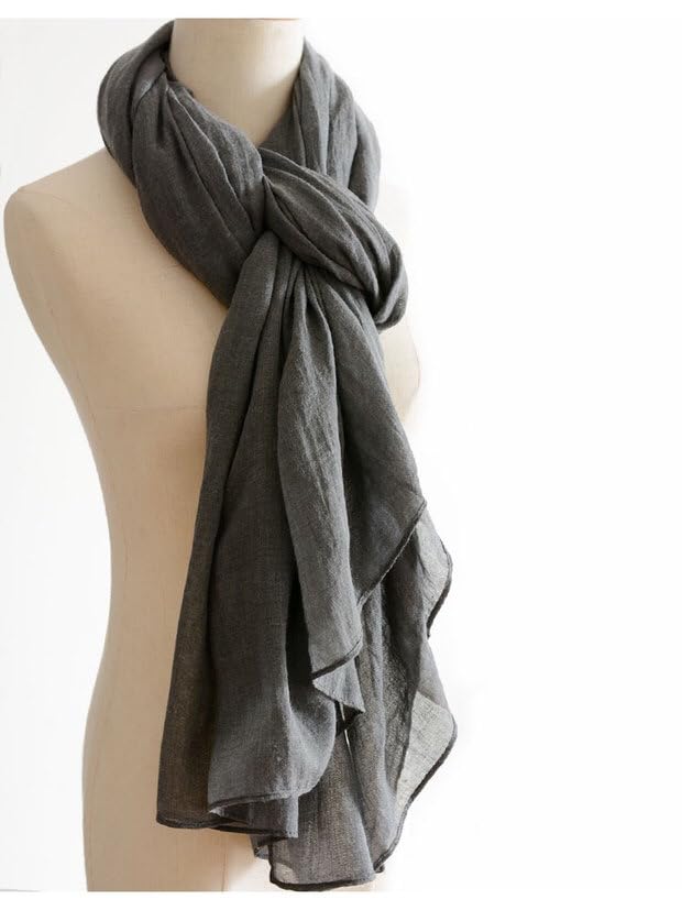Jeelow Scarf Shawl Wrap Soft Lightweight Scarves And Wraps For Men And Women (Dark Gray) - Image 5