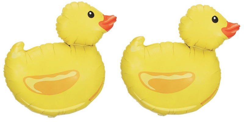 Artisan Owl Set of 2 Adorable Yellow Rubber Ducky 29" Foil Party Balloons - Image 1