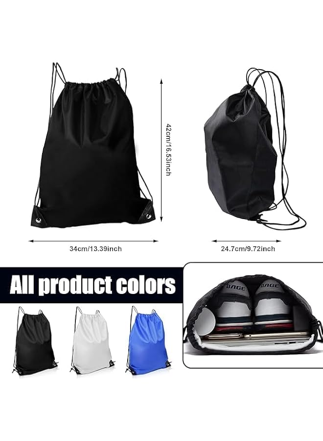 PROMASS Drawstring Gym Bag, 3 Pcs Draw String Bags, Water Resistant Sport Gym Sack For Sports, Gym, Travel, Swimming, Beach, Unisex - Image 4