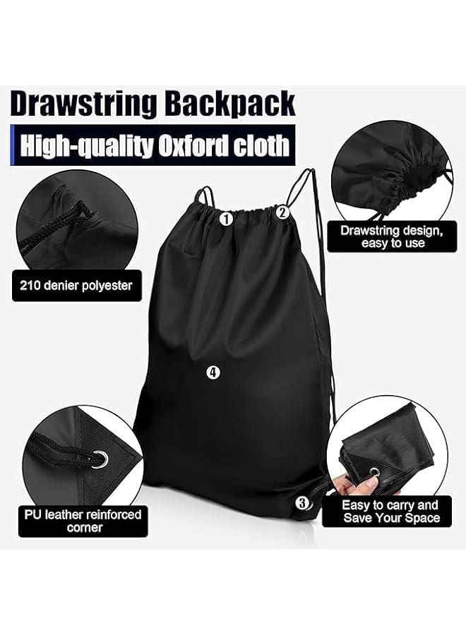 PROMASS Drawstring Gym Bag, 3 Pcs Draw String Bags, Water Resistant Sport Gym Sack For Sports, Gym, Travel, Swimming, Beach, Unisex - Image 5