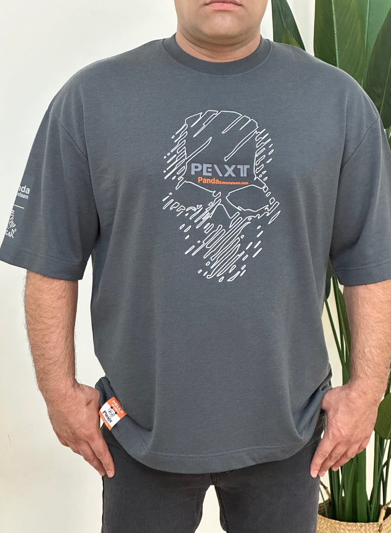 panda extreme team cotton drop shoulder t shirt over size big size  - Image 3